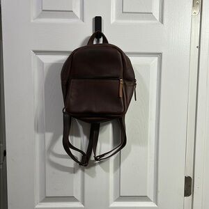 Never used love 41 Brown Leather Backpack